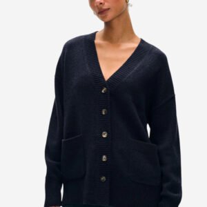 Cashmere Luxe Pocket Cardigan - Deep Navy