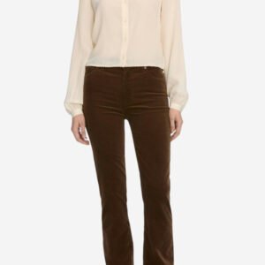 Le Sleek Straight Corduroy  - Bitter Chocolate