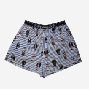 Polo Bear Sleep Boxer - Iconic Bear Snowfall Blue