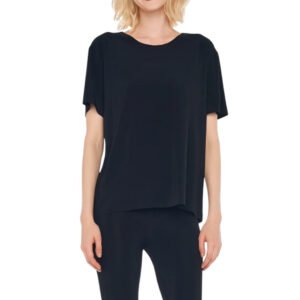 Short Sleeve Boxy Top - Black